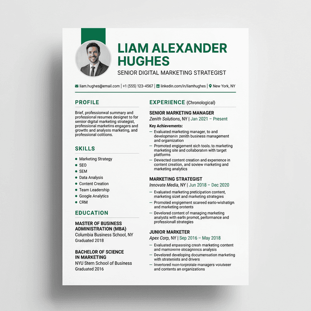 Modern CV layouts dark